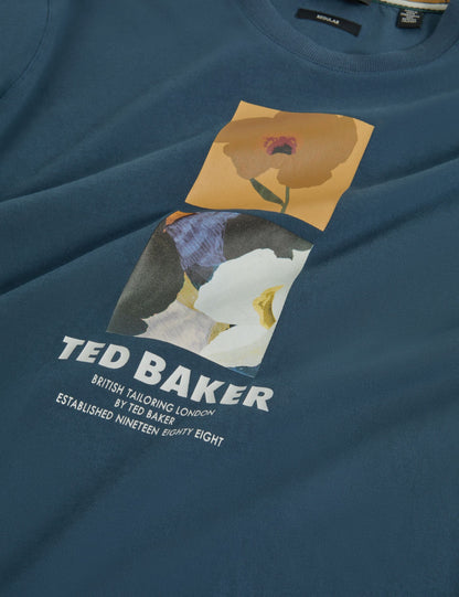 Ted Baker Lambbet Floral Double Graphic Cotton Tshirt