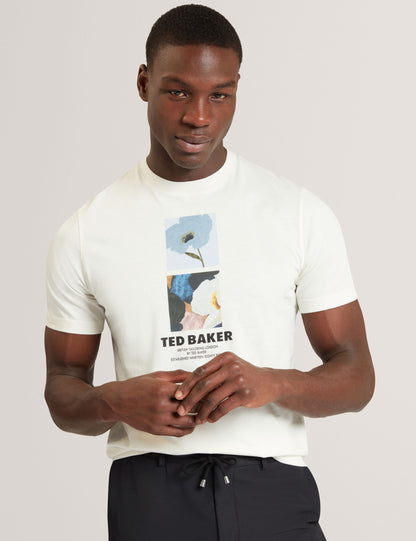 Ted Baker Lambbet Floral Double Graphic Cotton Tshirt
