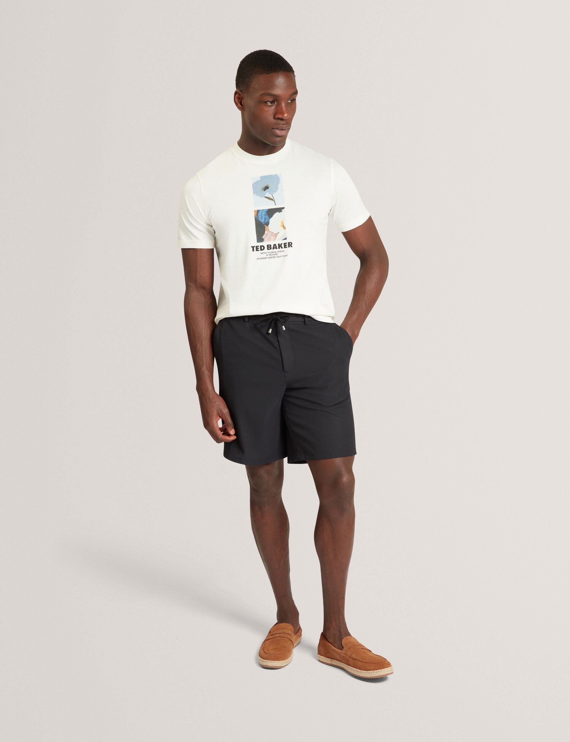 Ted Baker Lambbet Floral Double Graphic Cotton Tshirt