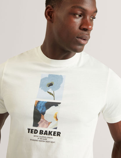 Ted Baker Lambbet Floral Double Graphic Cotton Tshirt