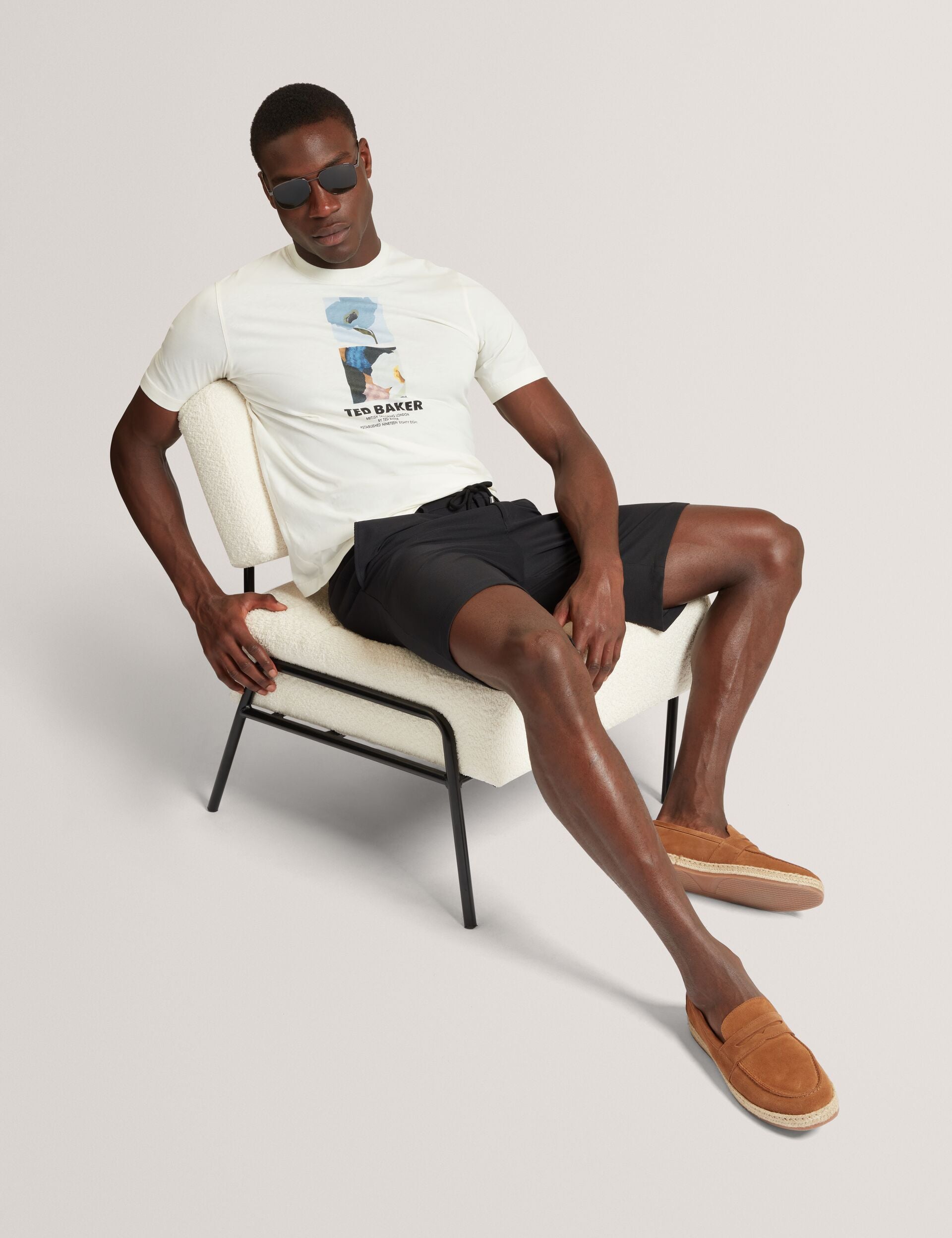Ted Baker Cialdas Waffle Texture Straight Leg Shorts