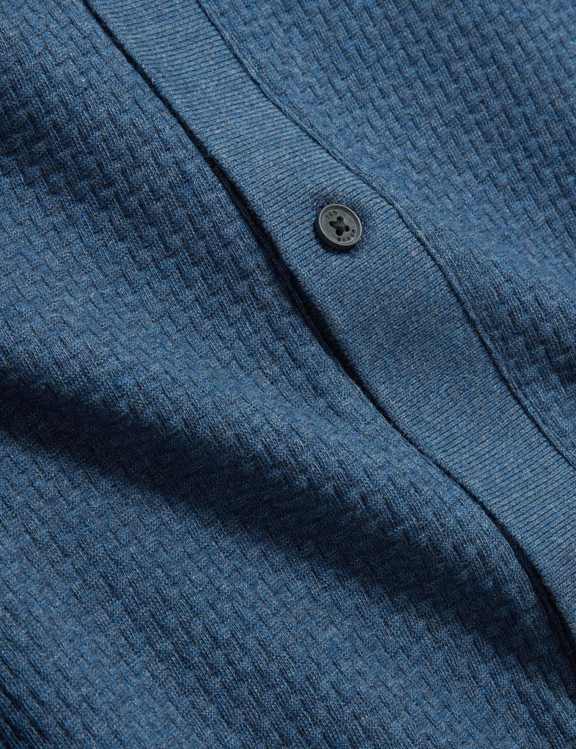 Ted Baker Connyr Textured Knit Buttonthrough Polo Shirt