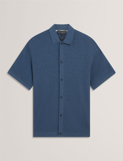 Ted Baker Connyr Textured Knit Buttonthrough Polo Shirt