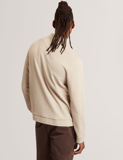 Ted Baker Wilkes Long Sleeve Textured Buttonthrough Polo