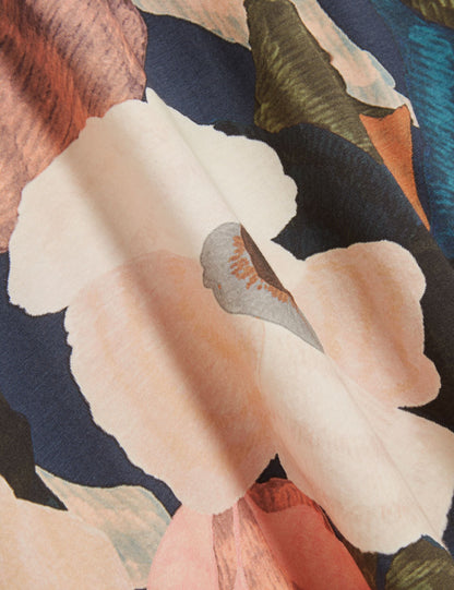Ted Baker Dowlle Garden Print Crew Neck Cotton Tshirt