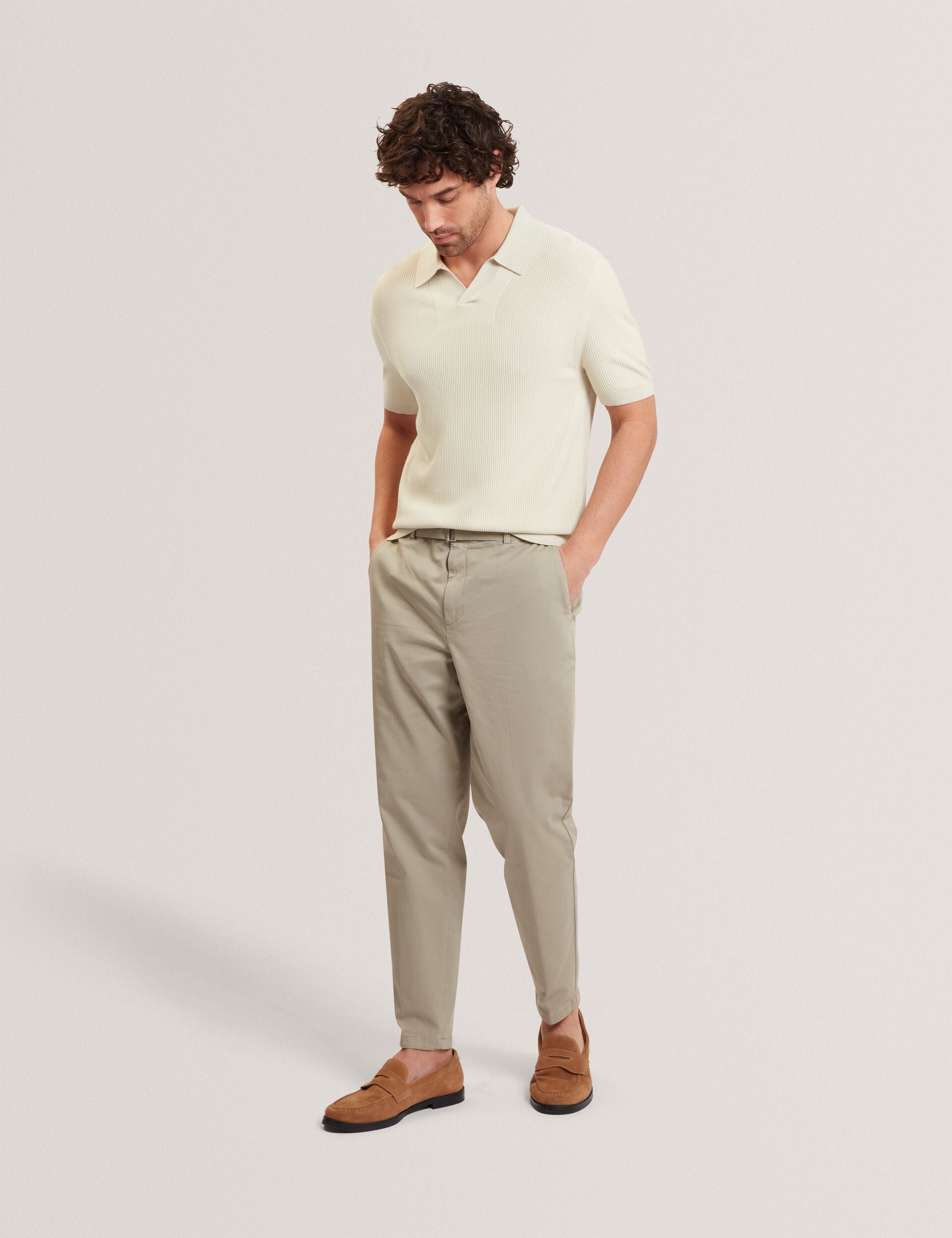 Ted Baker Aindrea Stitched Rib Open Neck Polo Shirt