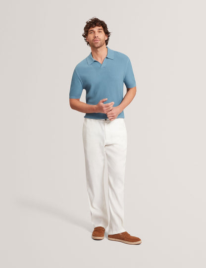 Ted Baker Aindrea Stitched Rib Open Neck Polo Shirt