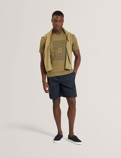 Ted Baker Mccourt Tile Graphic Cotton Crew Neck Tshirt