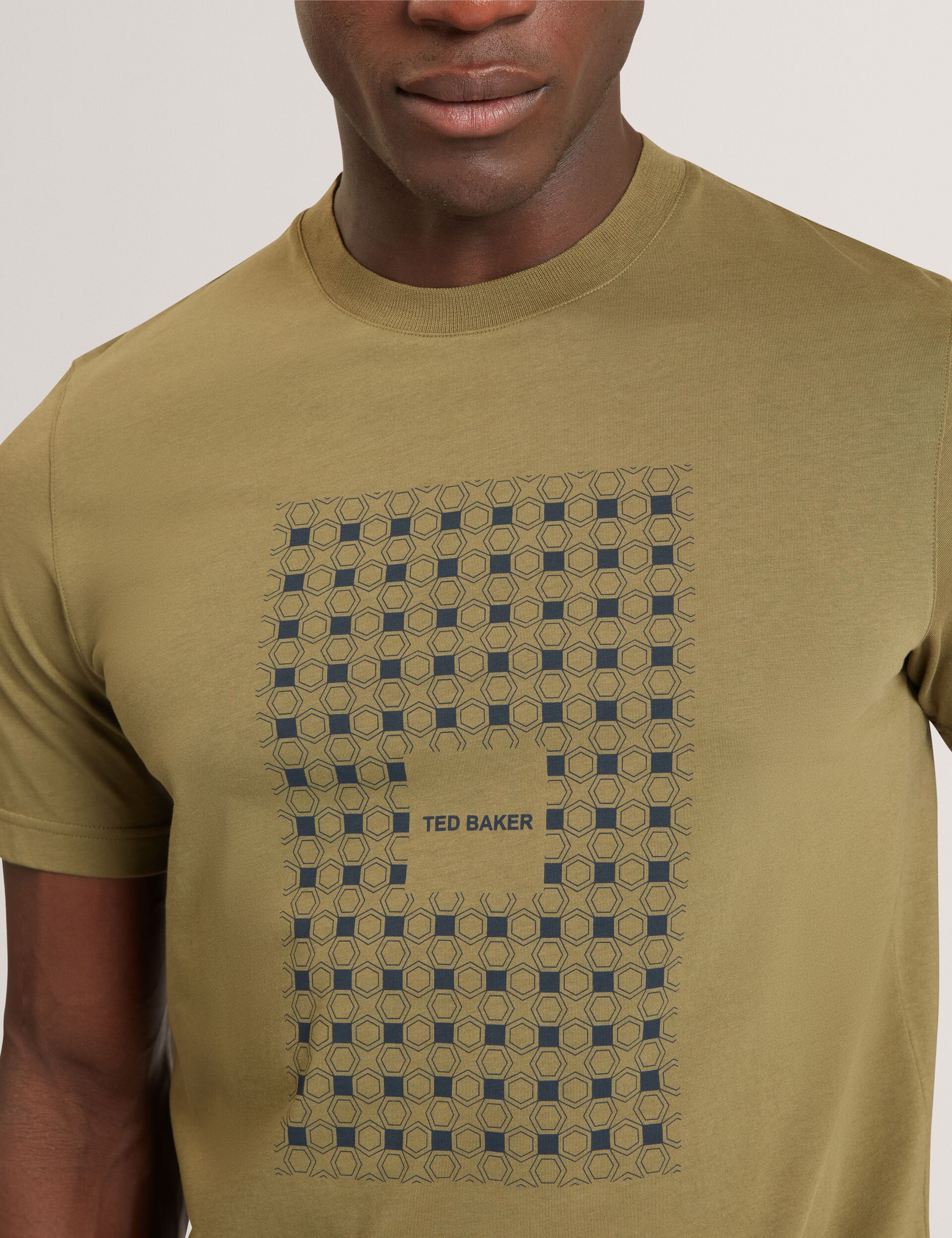 Ted Baker Mccourt Tile Graphic Cotton Crew Neck Tshirt
