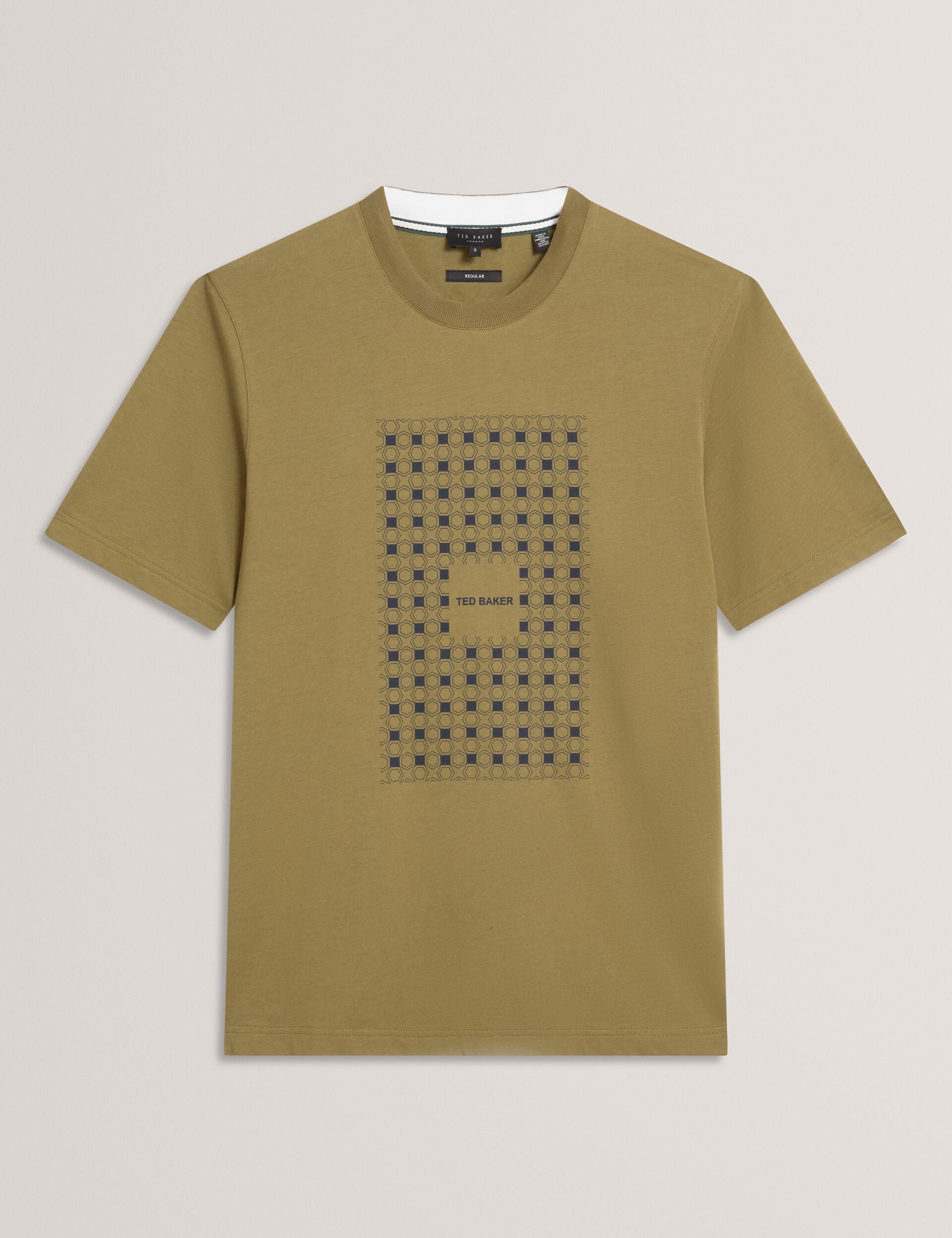 Ted Baker Mccourt Tile Graphic Cotton Crew Neck Tshirt
