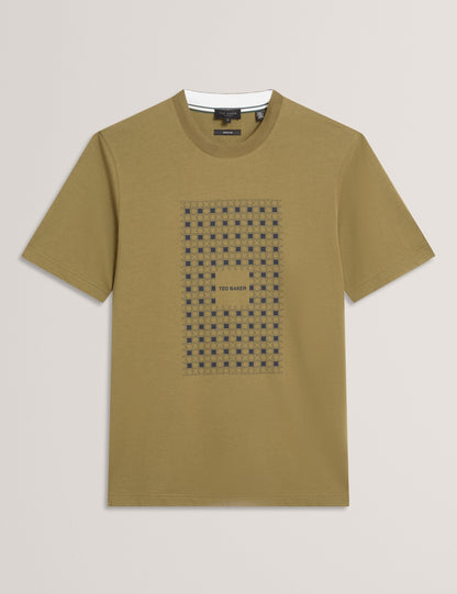 Ted Baker Mccourt Tile Graphic Cotton Crew Neck Tshirt