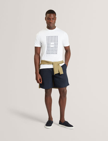 Ted Baker Mccourt Tile Graphic Cotton Crew Neck Tshirt