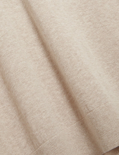 Ted Baker Curran Rolled Edge Linen Blend Knit Tshirt