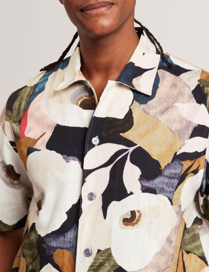 Ted Baker Langdon Garden Print Relaxed Short Sleeve Shirt