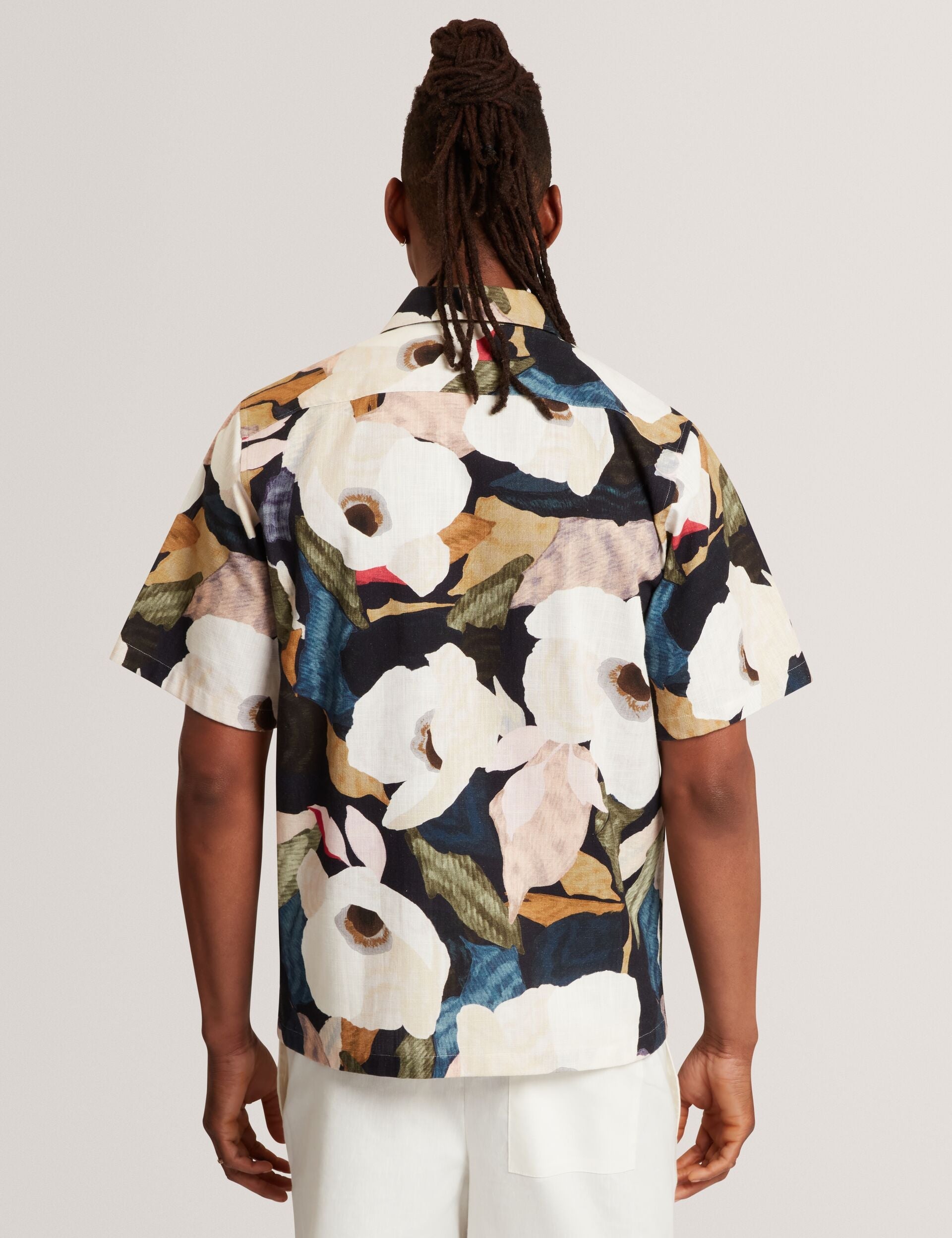 Ted Baker Langdon Garden Print Relaxed Short Sleeve Shirt