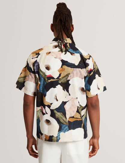 Ted Baker Langdon Garden Print Relaxed Short Sleeve Shirt