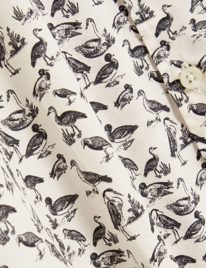 Ted Baker Bothwik Duck Print Long Sleeve Oxford Shirt