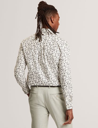 Ted Baker Bothwik Duck Print Long Sleeve Oxford Shirt