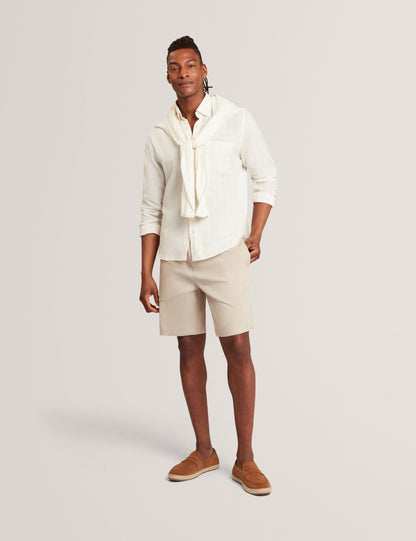 Ted Baker Andrey Relaxed Marl Check Long Sleeve Shirt