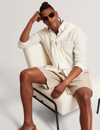 Ted Baker Andrey Relaxed Marl Check Long Sleeve Shirt