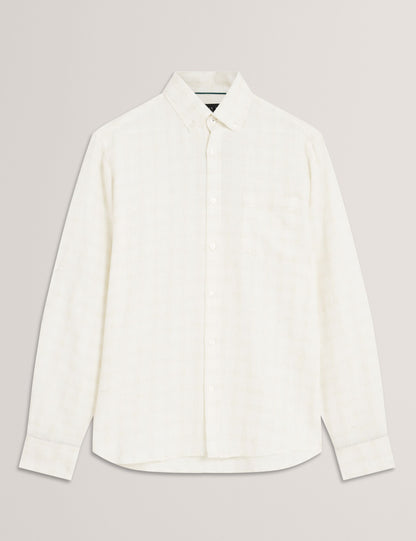 Ted Baker Andrey Relaxed Marl Check Long Sleeve Shirt