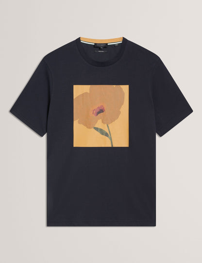 Ted Baker Crawley Floral Box Graphic Cotton Tshirt