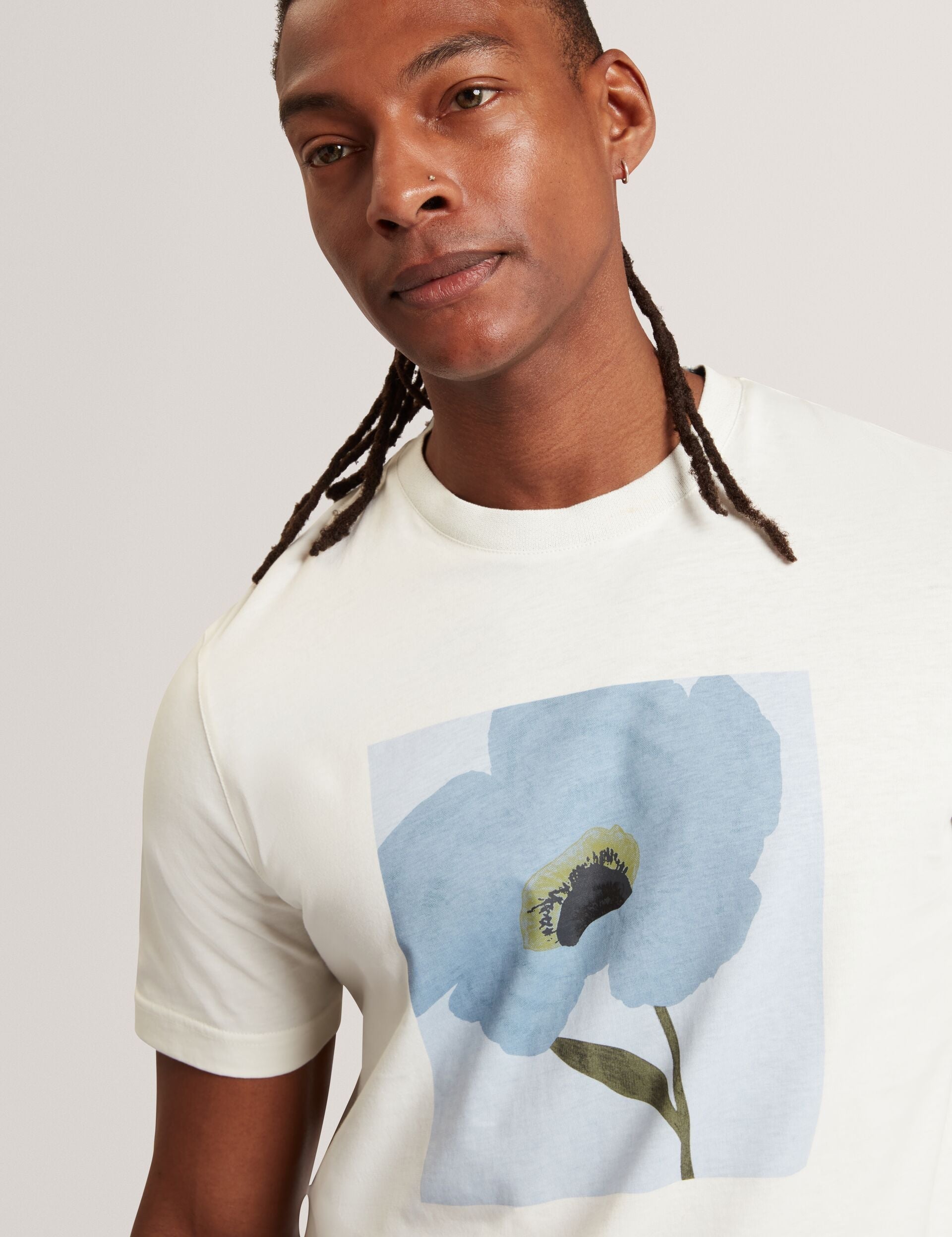 Ted Baker Crawley Floral Box Graphic Cotton Tshirt