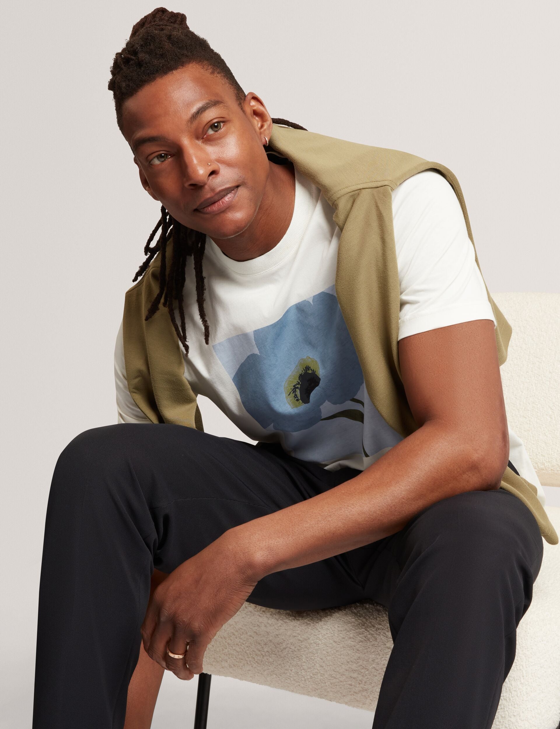 Ted Baker Crawley Floral Box Graphic Cotton Tshirt