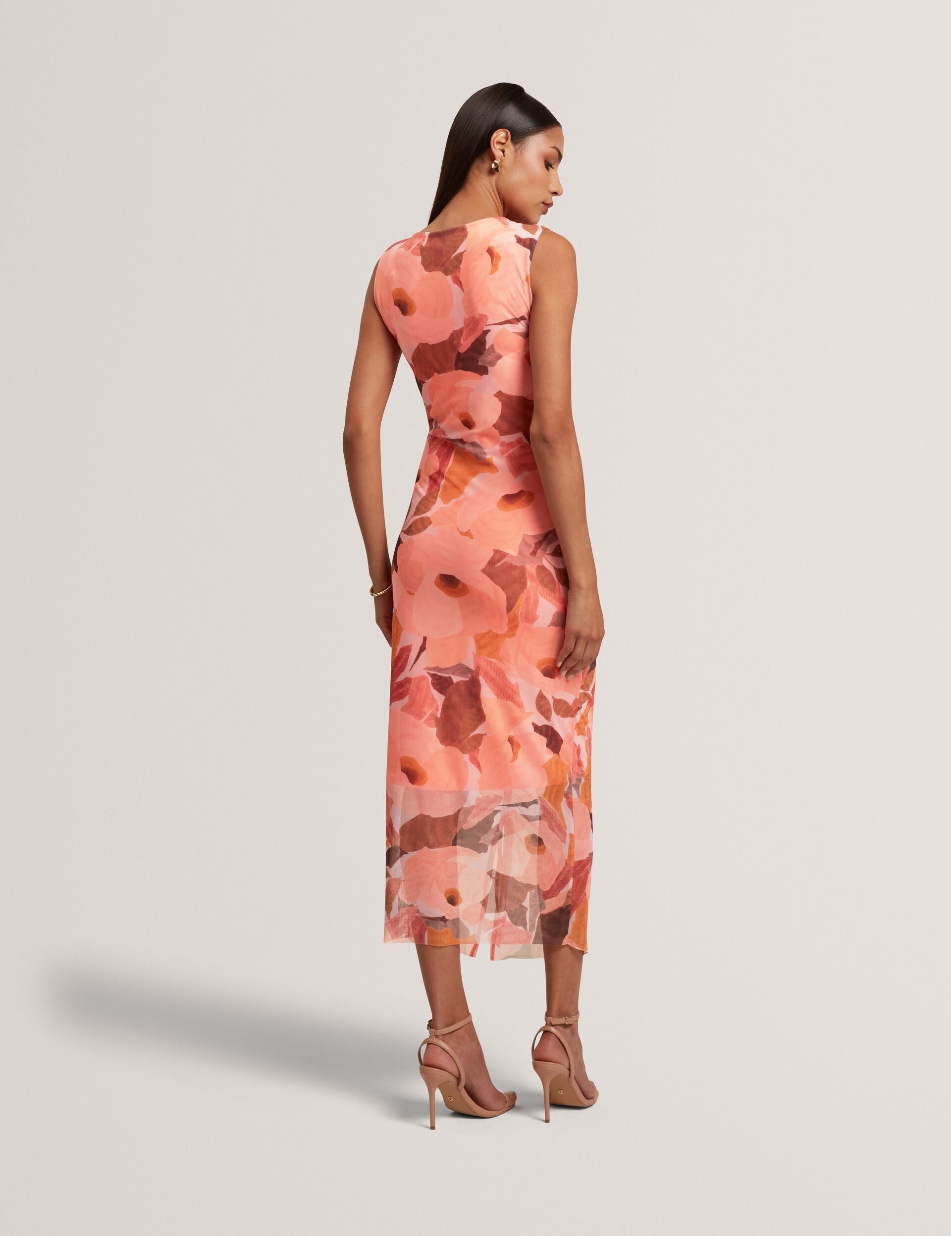 Ted Baker Elyra Garden Print Sleeveless Mesh Bodycon Dress Women's
