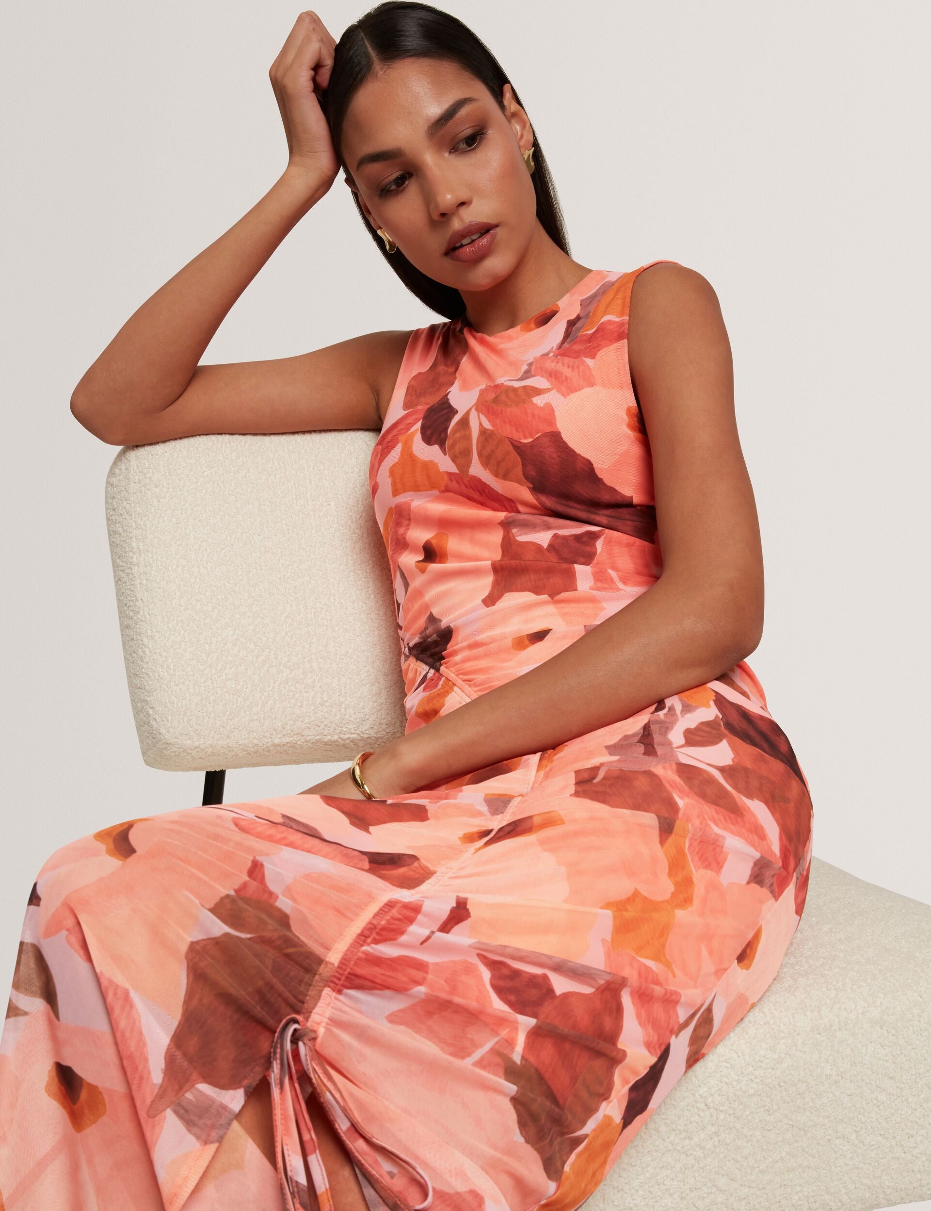 Ted Baker Elyra Garden Print Sleeveless Mesh Bodycon Dress Women's