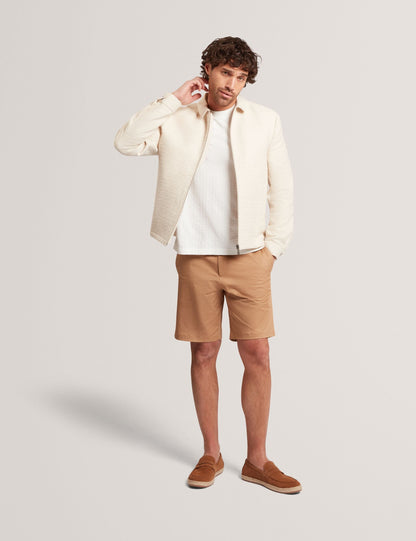 Ted Baker Rustich Textured Cotton Blend Harrington Jacket