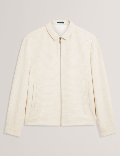 Ted Baker Rustich Textured Cotton Blend Harrington Jacket