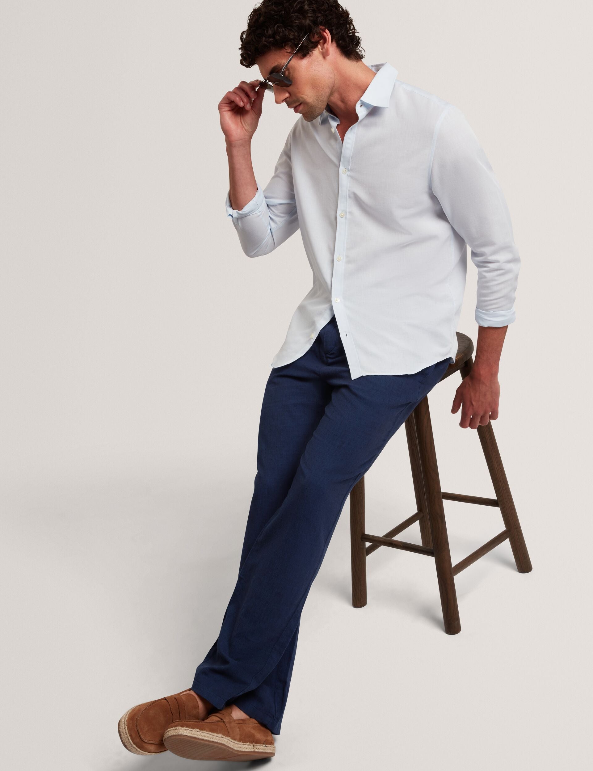 Ted Baker Culverr Relaxed Linen Blend Elasticated Trousers