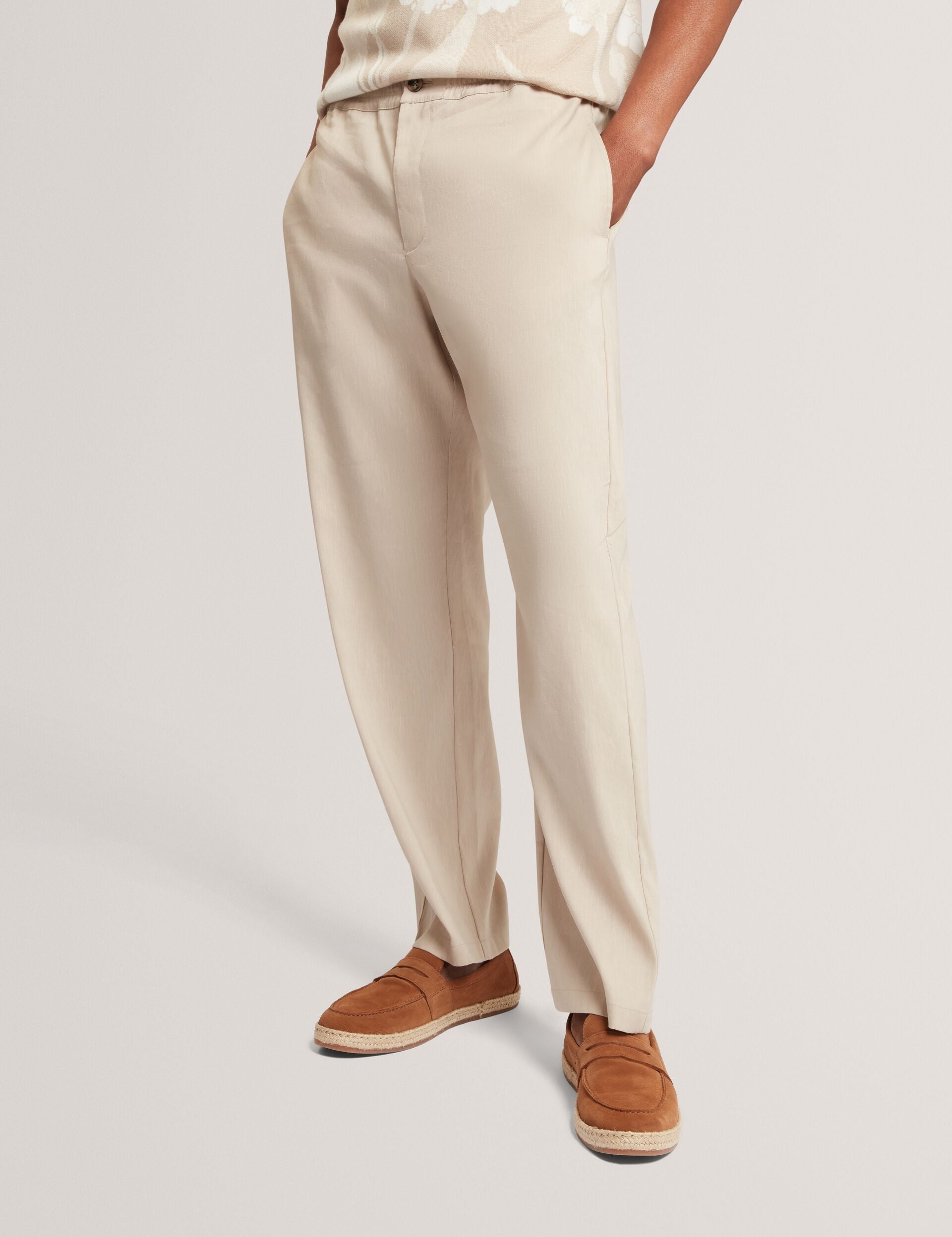 Ted Baker Culverr Relaxed Linen Blend Elasticated Trousers