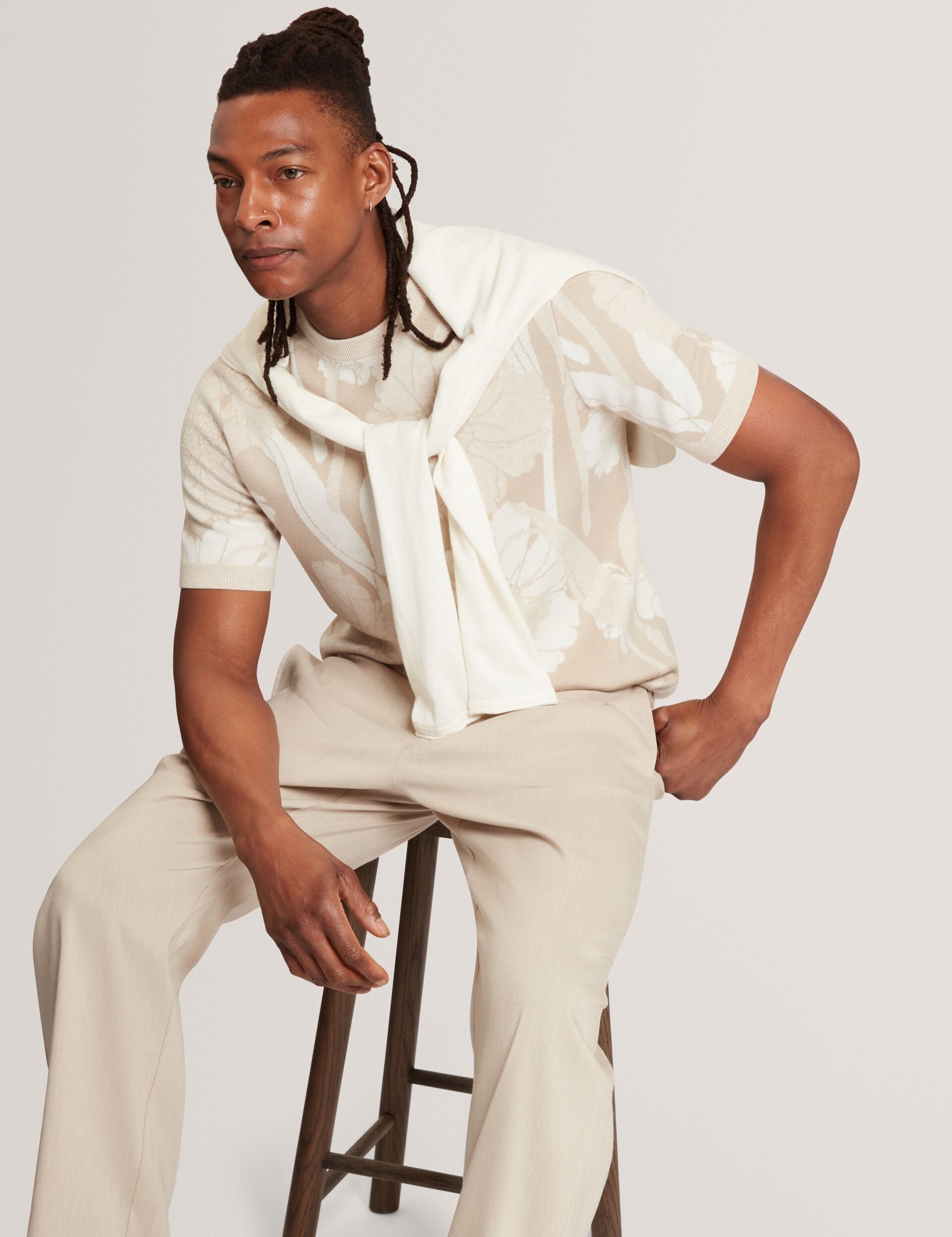 Ted Baker Culverr Relaxed Linen Blend Elasticated Trousers