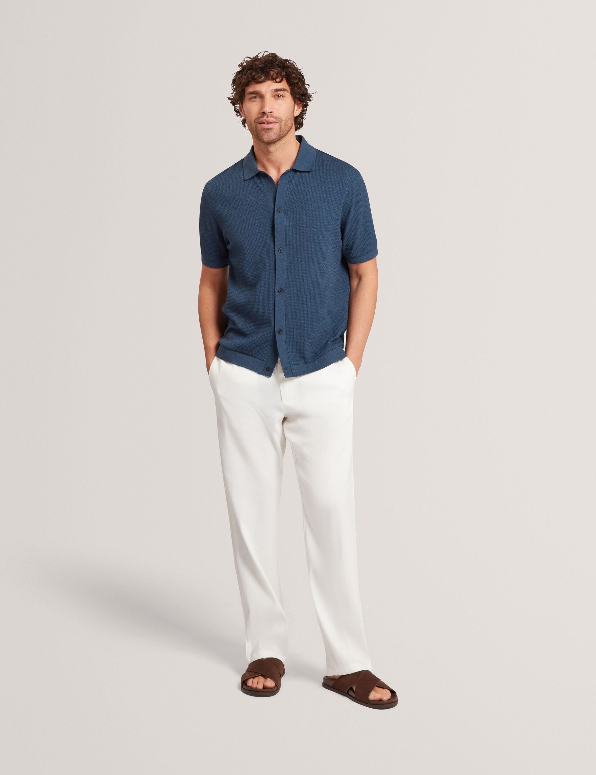 Ted Baker Culverr Relaxed Linen Blend Elasticated Trousers