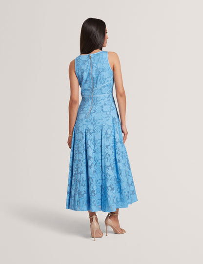 Ted Baker Leesaa Floral Texture Sleeveless Aline Midi Dress Women's