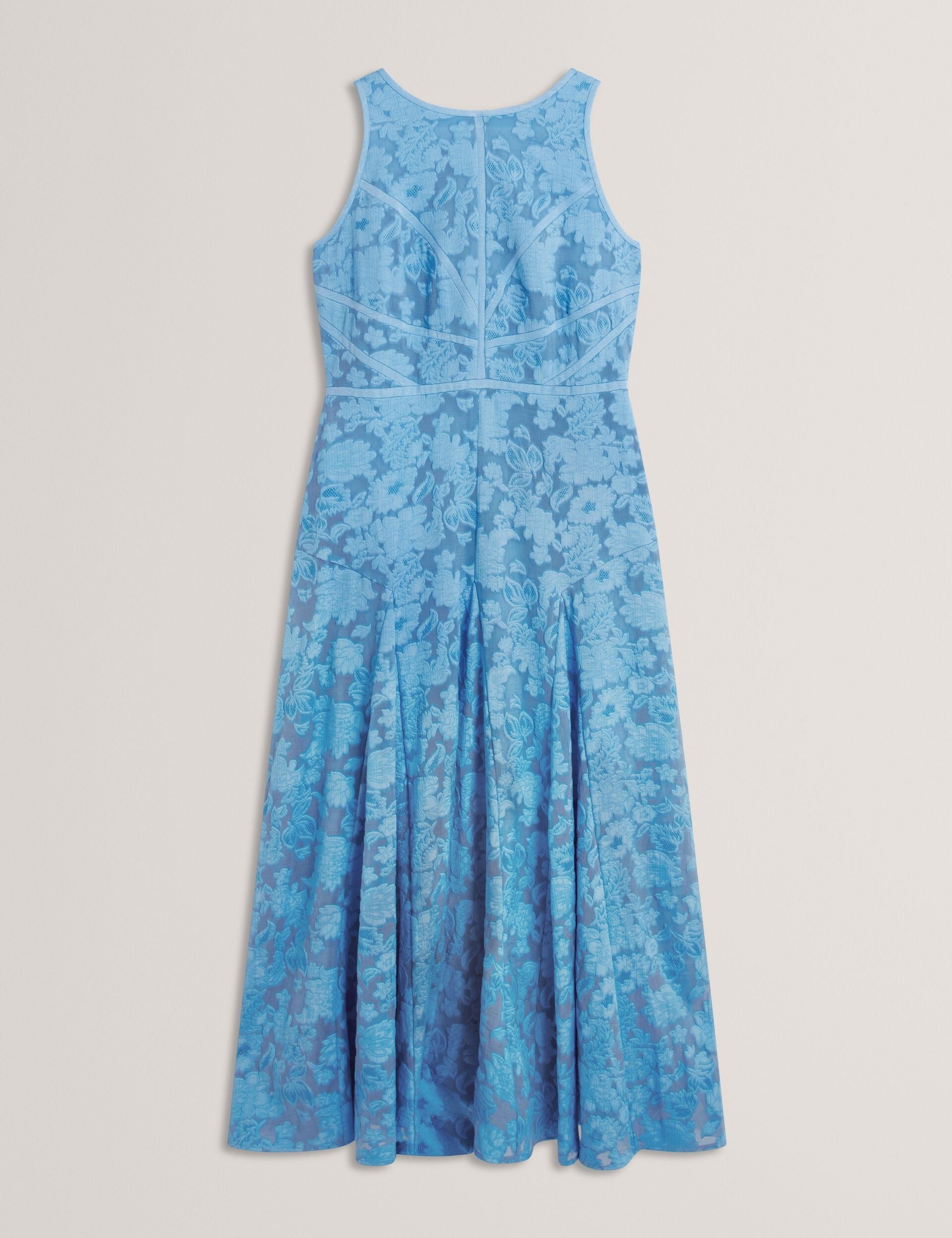Ted Baker Leesaa Floral Texture Sleeveless Aline Midi Dress Women's