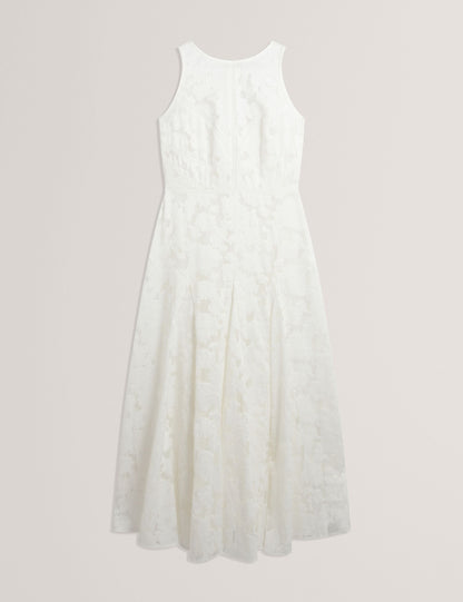Ted Baker Leesaa Floral Texture Sleeveless Aline Midi Dress Women's