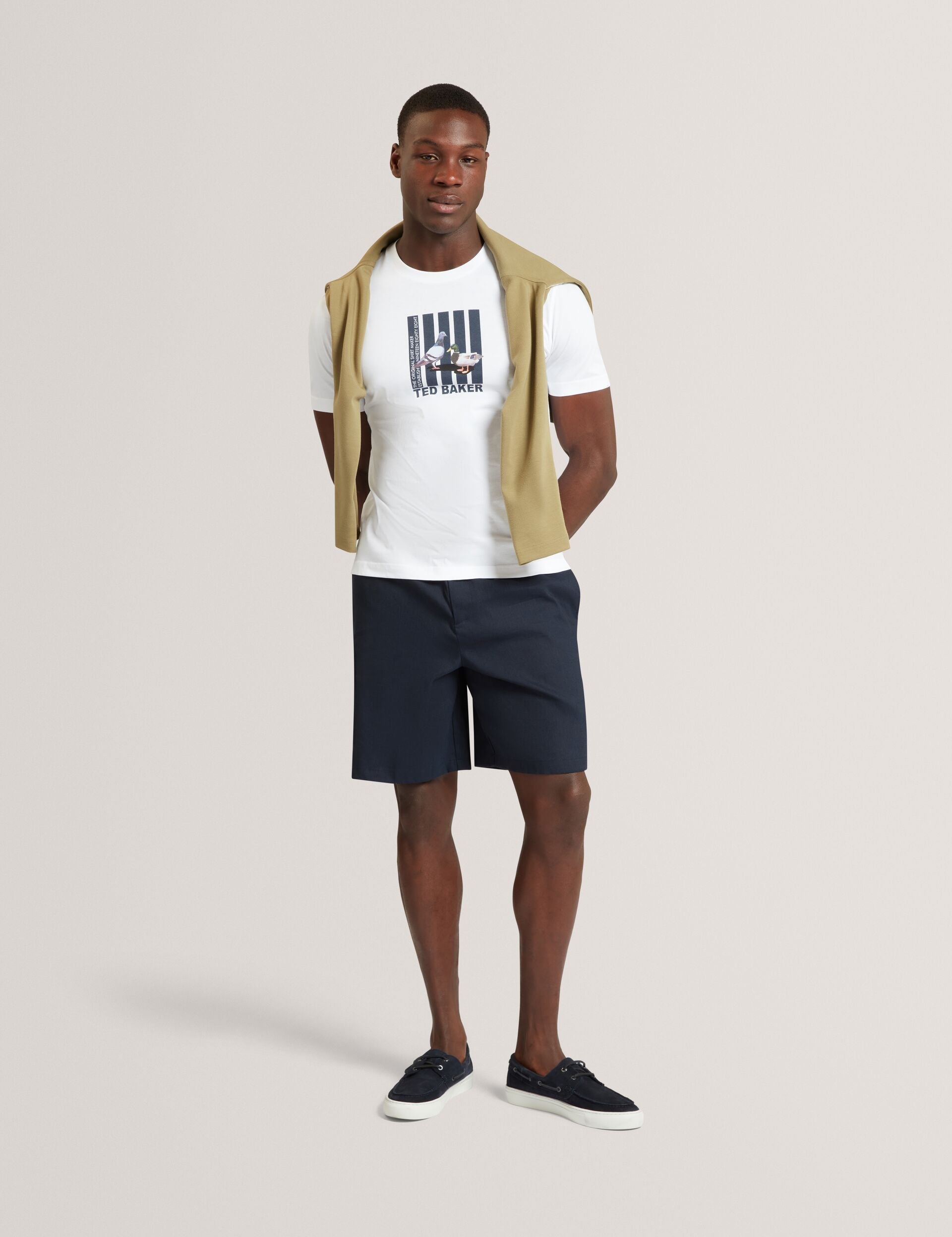 Ted Baker Culves Relaxed Linen Blend Elasticated Shorts