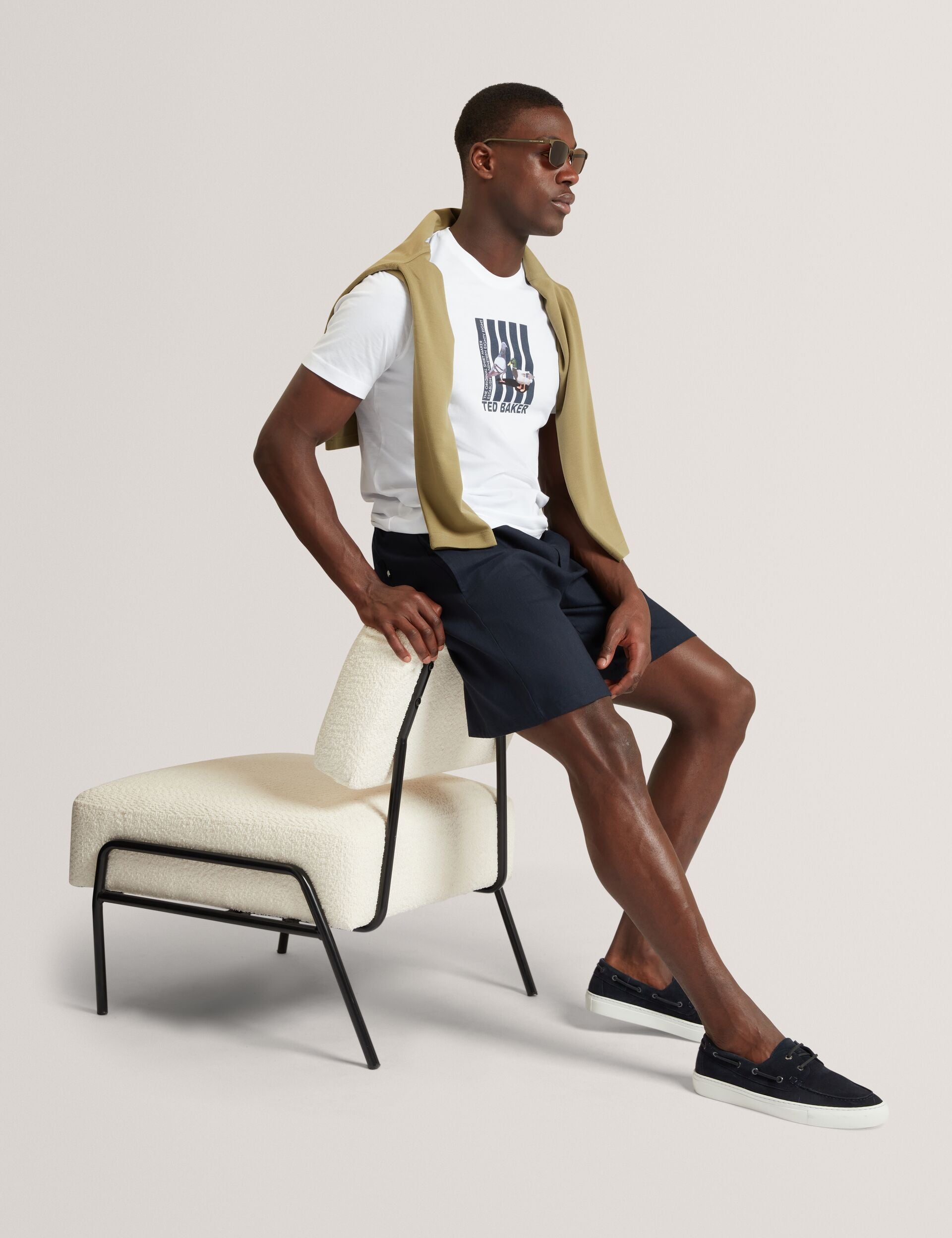Ted Baker Culves Relaxed Linen Blend Elasticated Shorts
