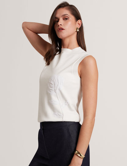 Ted Baker Nyeli Applique Rose Knitted Tank Top Women's