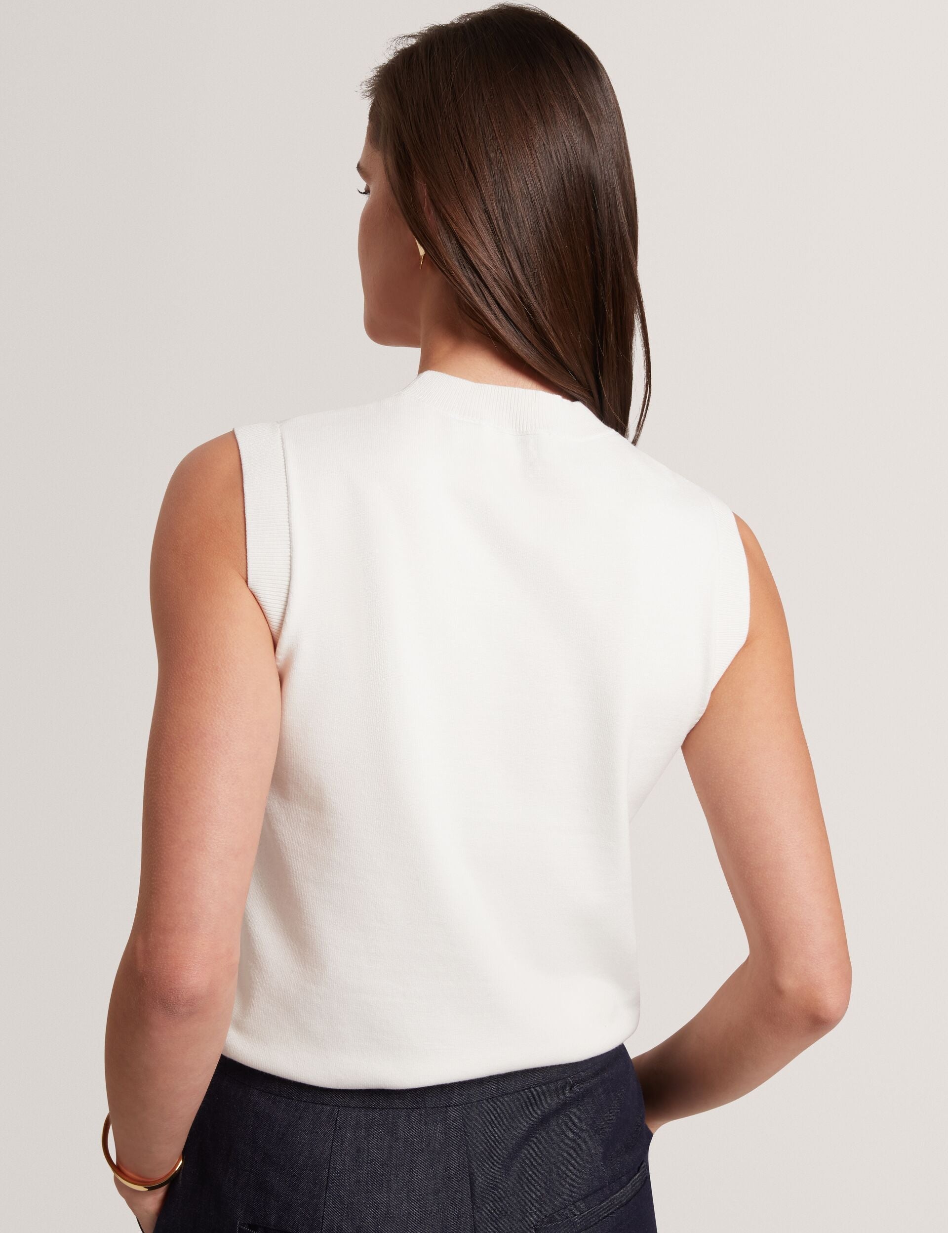 Ted Baker Nyeli Applique Rose Knitted Tank Top Women's