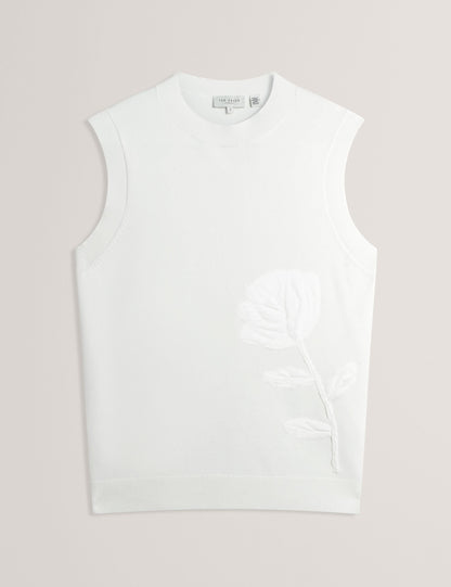 Ted Baker Nyeli Applique Rose Knitted Tank Top Women's