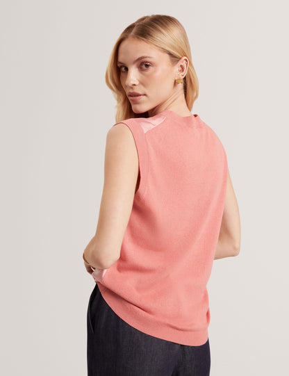 Ted Baker Lysia Rose Print Panel Knitted Tank Top Women's
