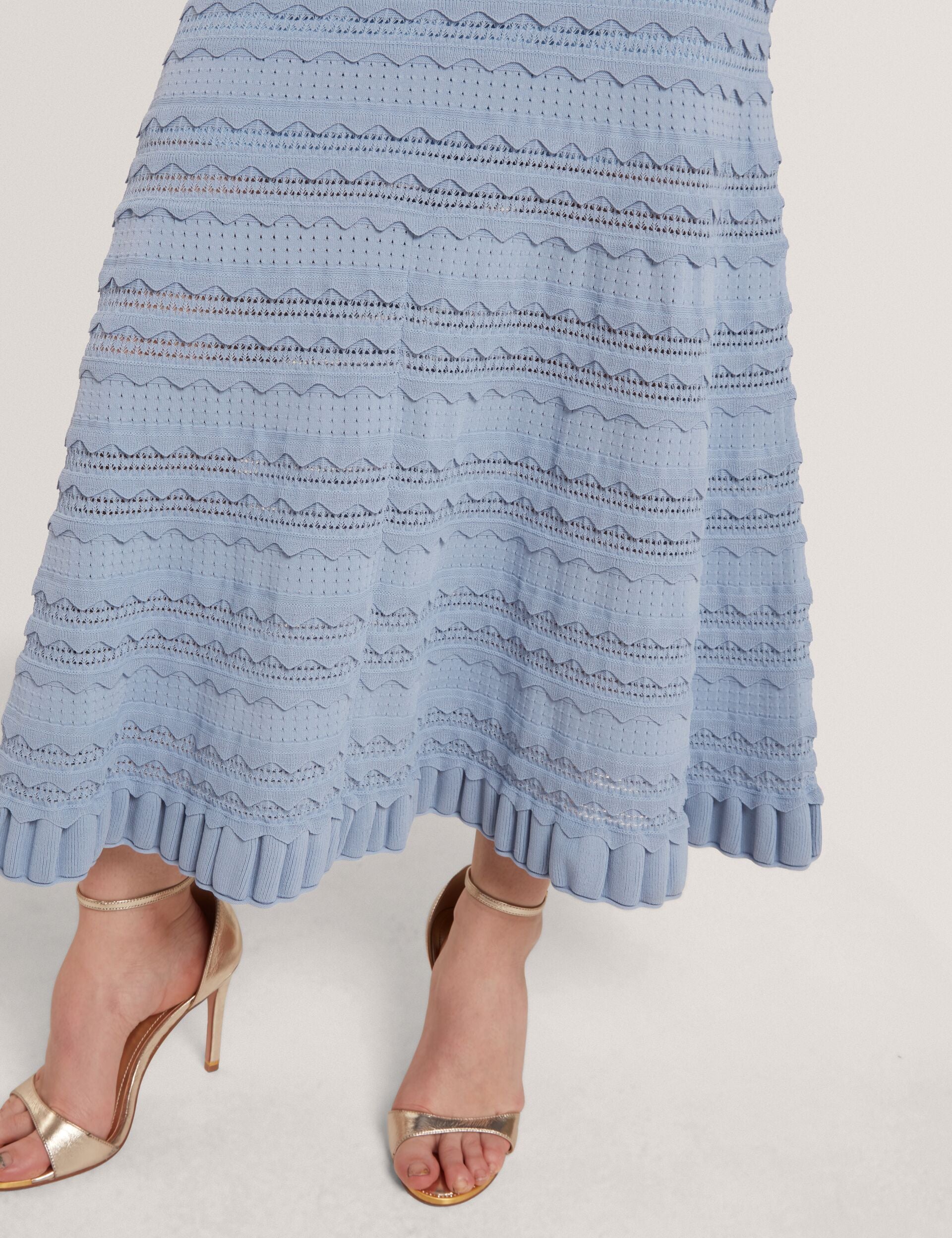 Ted Baker Cahrlie Scallop Trim Knitted Sleeveless Midi Dress Women's