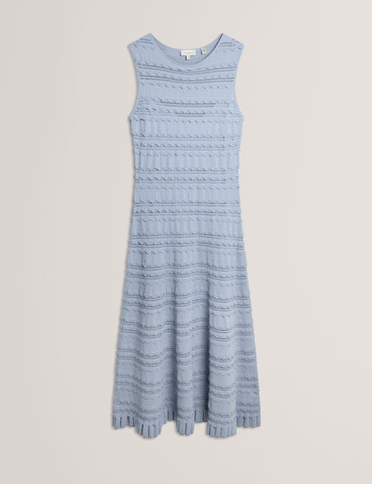 Ted Baker Cahrlie Scallop Trim Knitted Sleeveless Midi Dress Women's