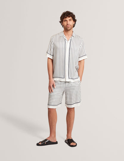 Ted Baker Attlass Geo Tile Print Relaxed Pullon Shorts