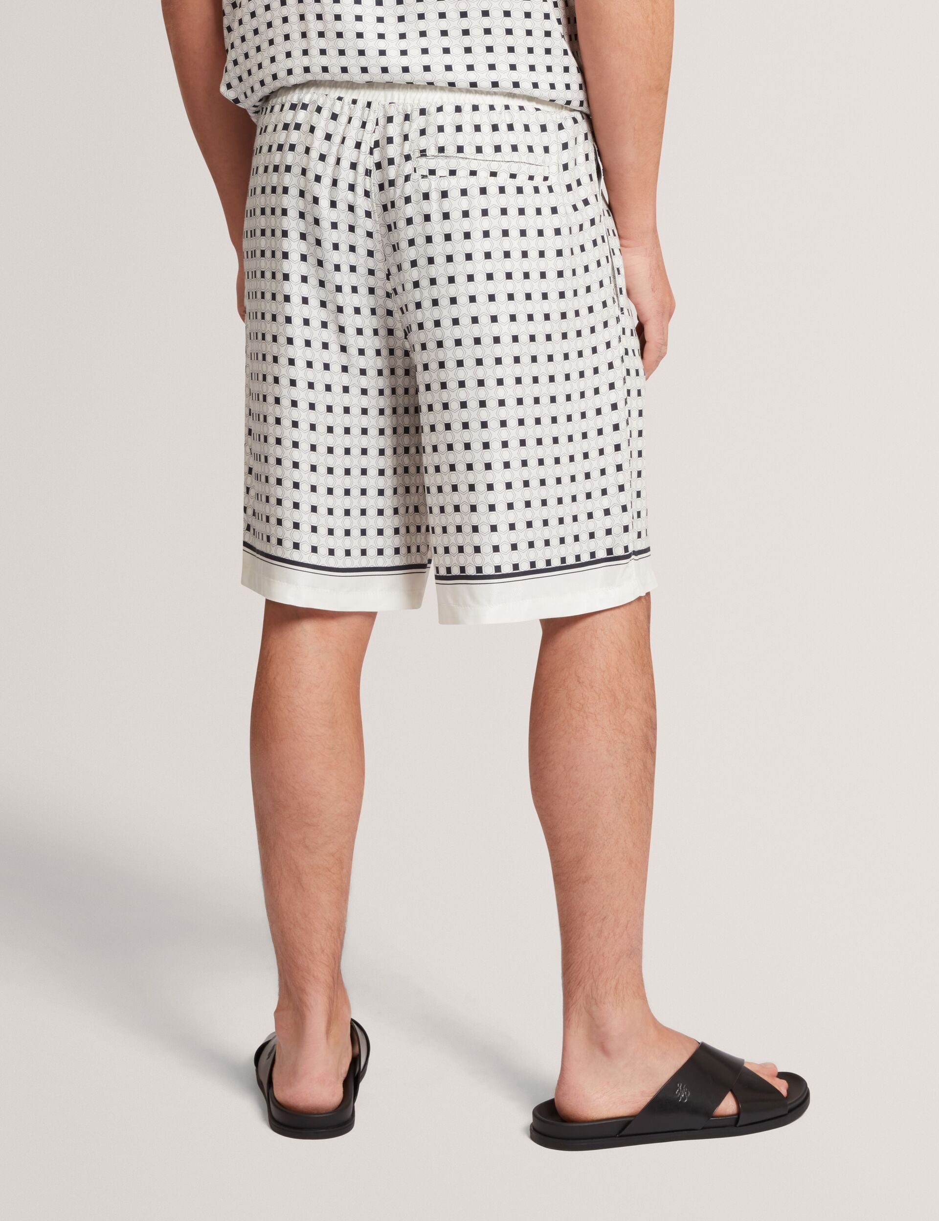 Ted Baker Attlass Geo Tile Print Relaxed Pullon Shorts