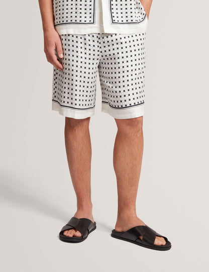 Ted Baker Attlass Geo Tile Print Relaxed Pullon Shorts